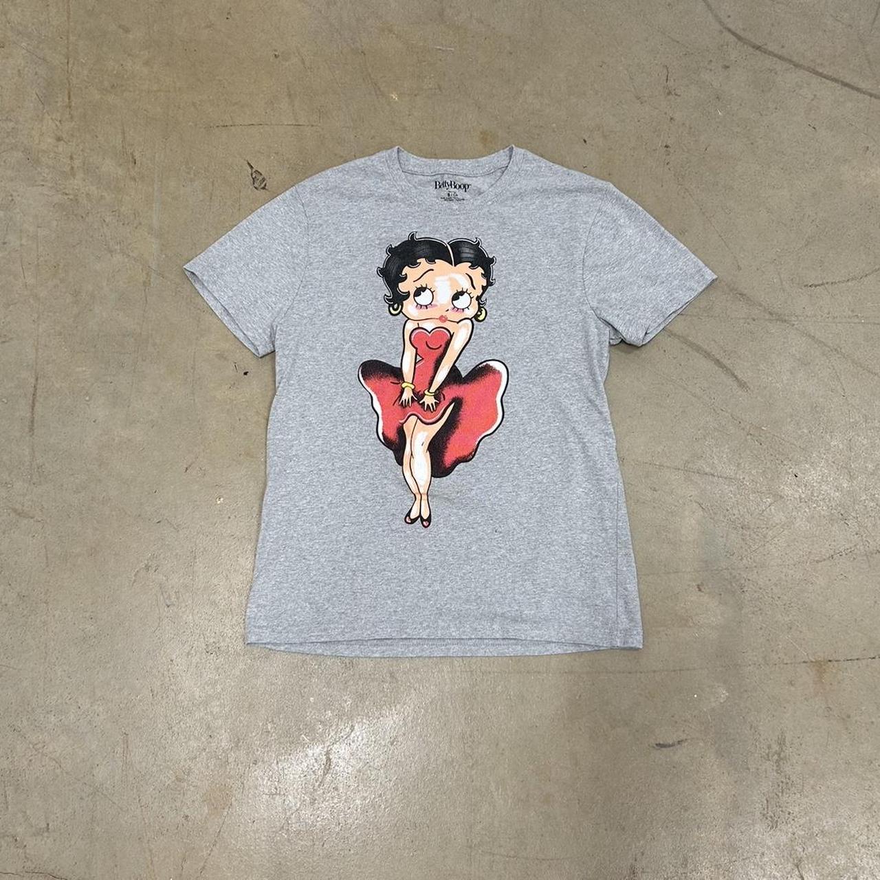 Vintage Grey Betty Boop Shirt – Size S, Great Condition