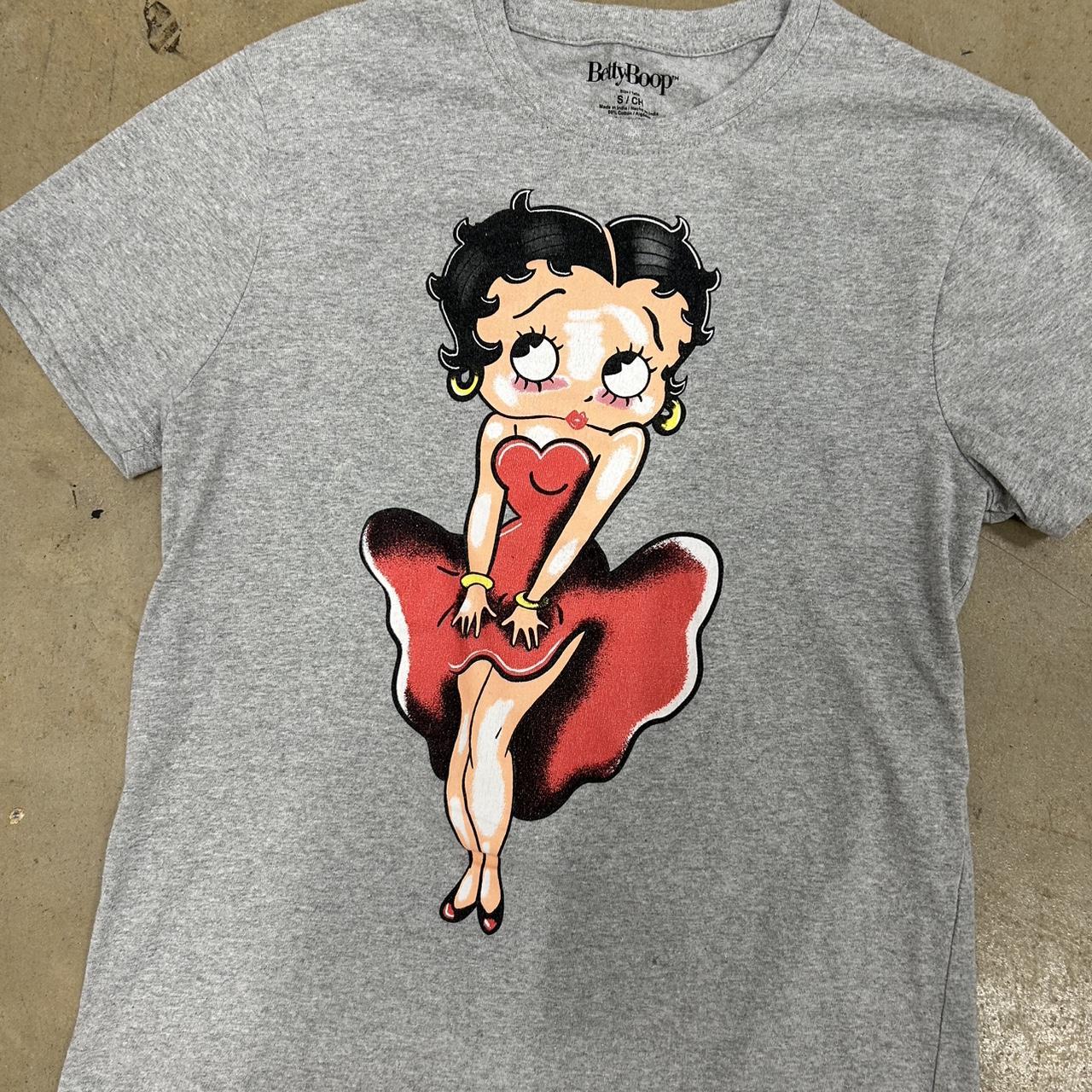 Vintage Grey Betty Boop Shirt – Size S, Great Condition