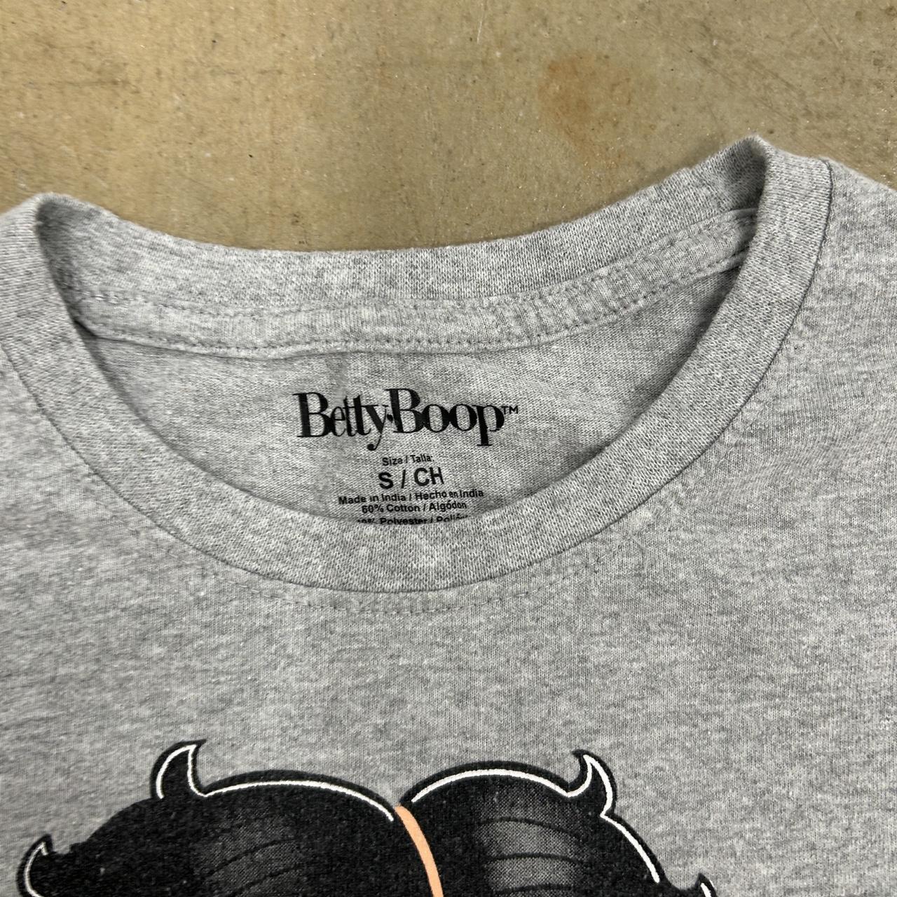 Vintage Grey Betty Boop Shirt – Size S, Great Condition