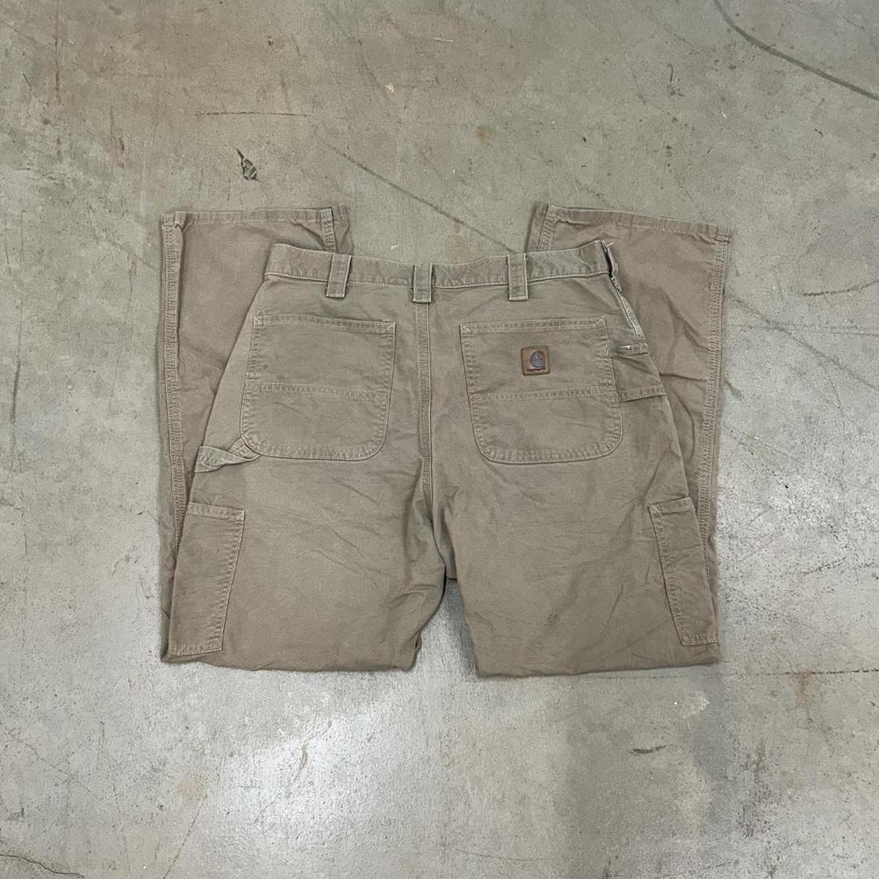 Carhartt Loose Fit Tan Carpenter Pants – Size 35x32 – Okay Condition