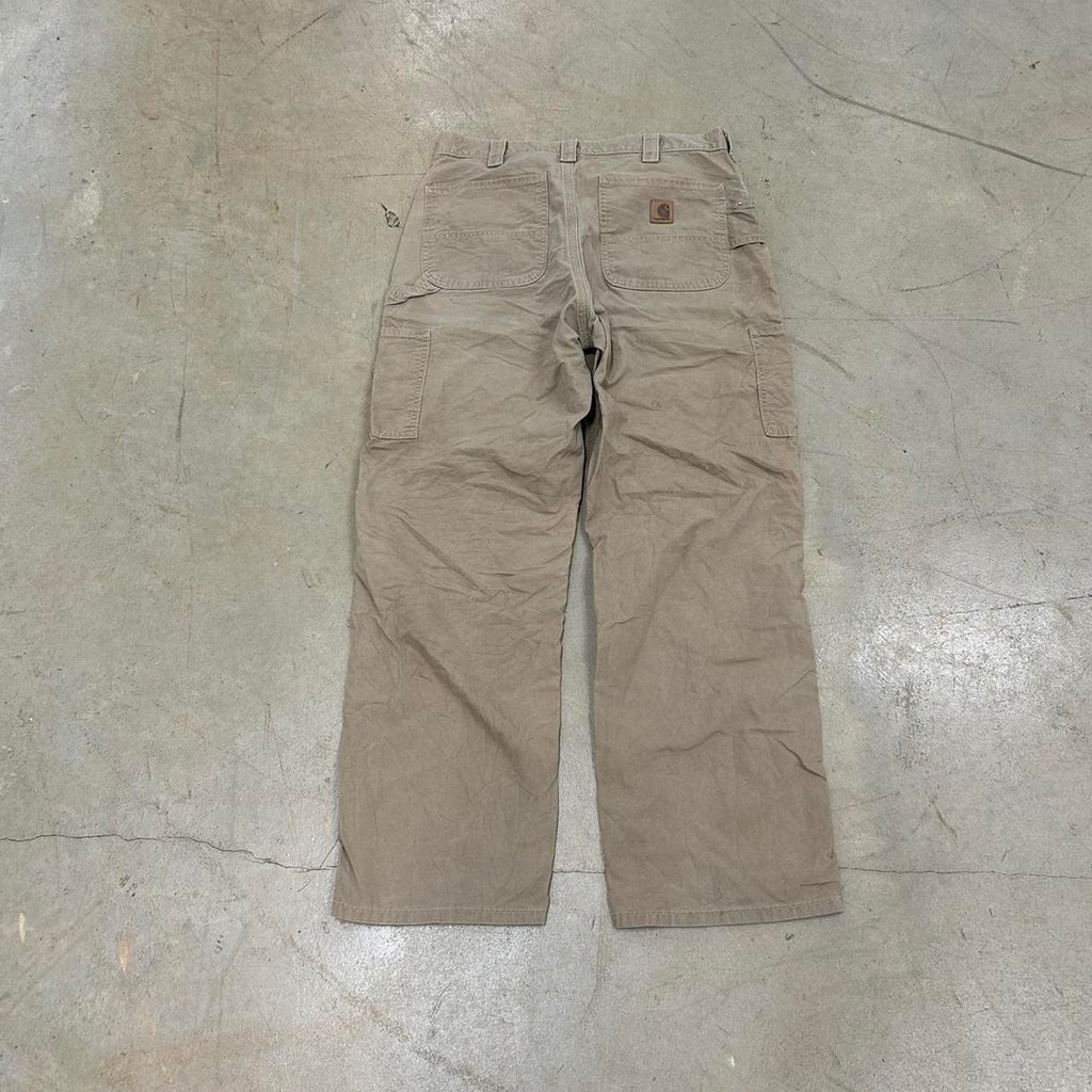 Carhartt Loose Fit Tan Carpenter Pants – Size 35x32 – Okay Condition