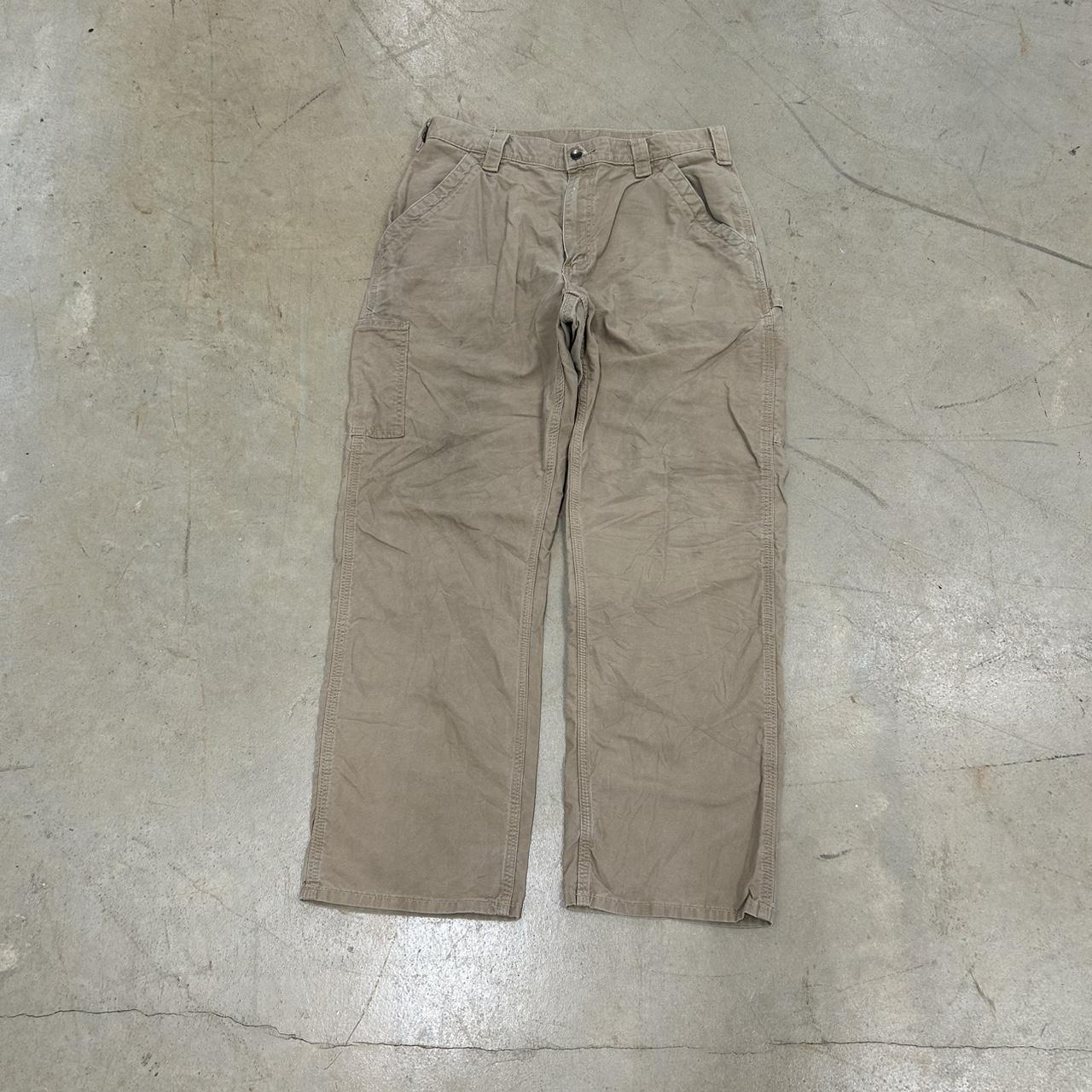 Carhartt Loose Fit Tan Carpenter Pants – Size 35x32 – Okay Condition