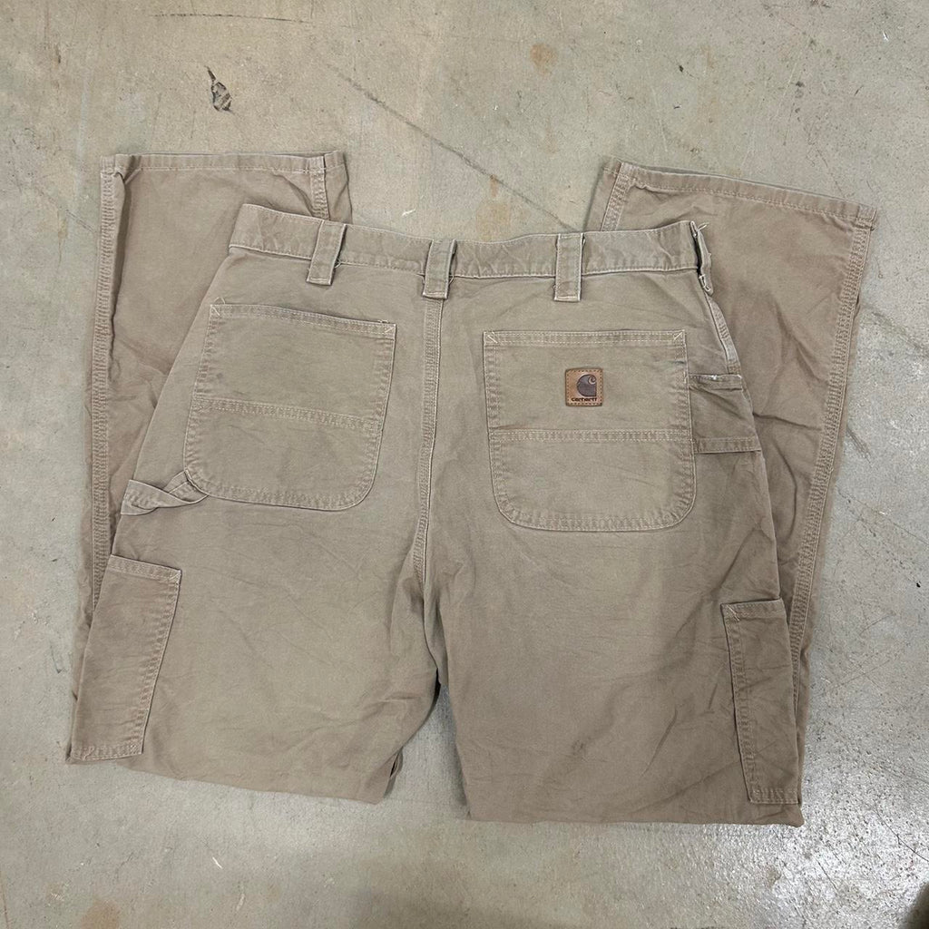Carhartt Loose Fit Tan Carpenter Pants – Size 35x32 – Okay Condition