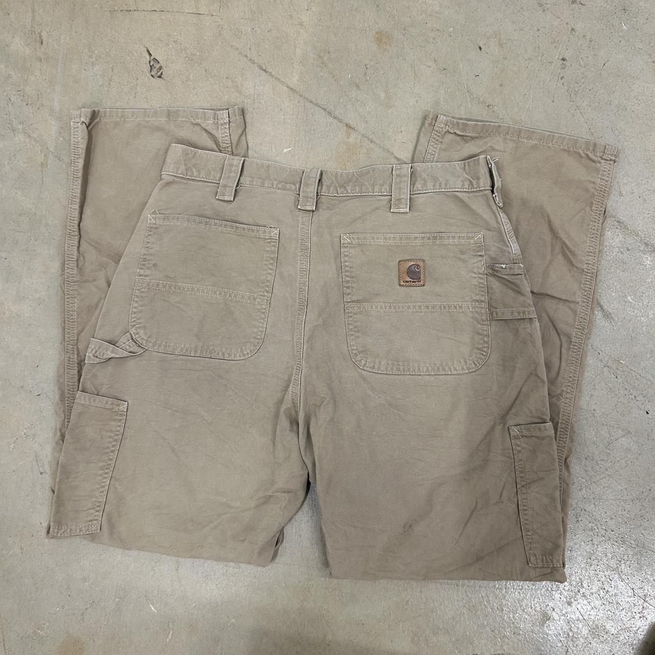 Carhartt Loose Fit Tan Carpenter Pants – Size 35x32 – Okay Condition