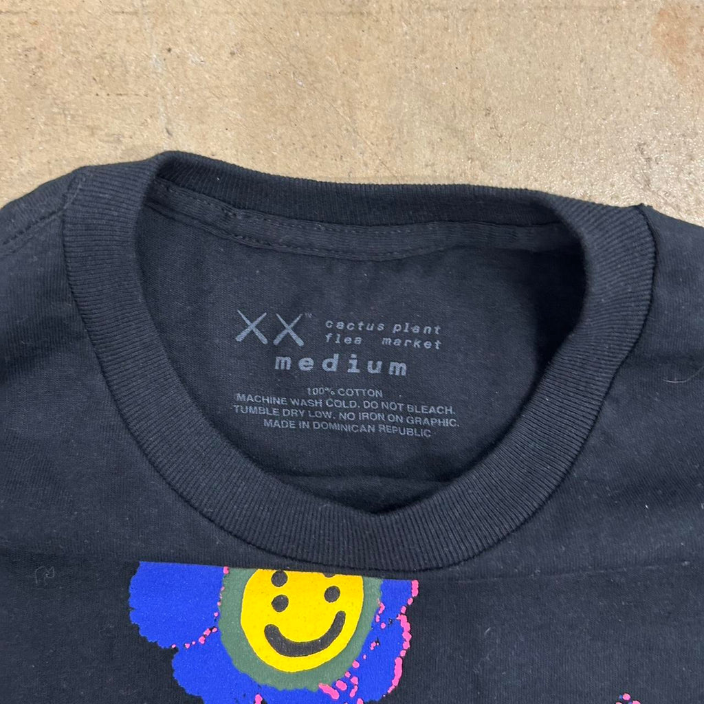 Cactus Plant Flea Market x KAWS Black T-Shirt – Size M – Perfect Condition – Brand New