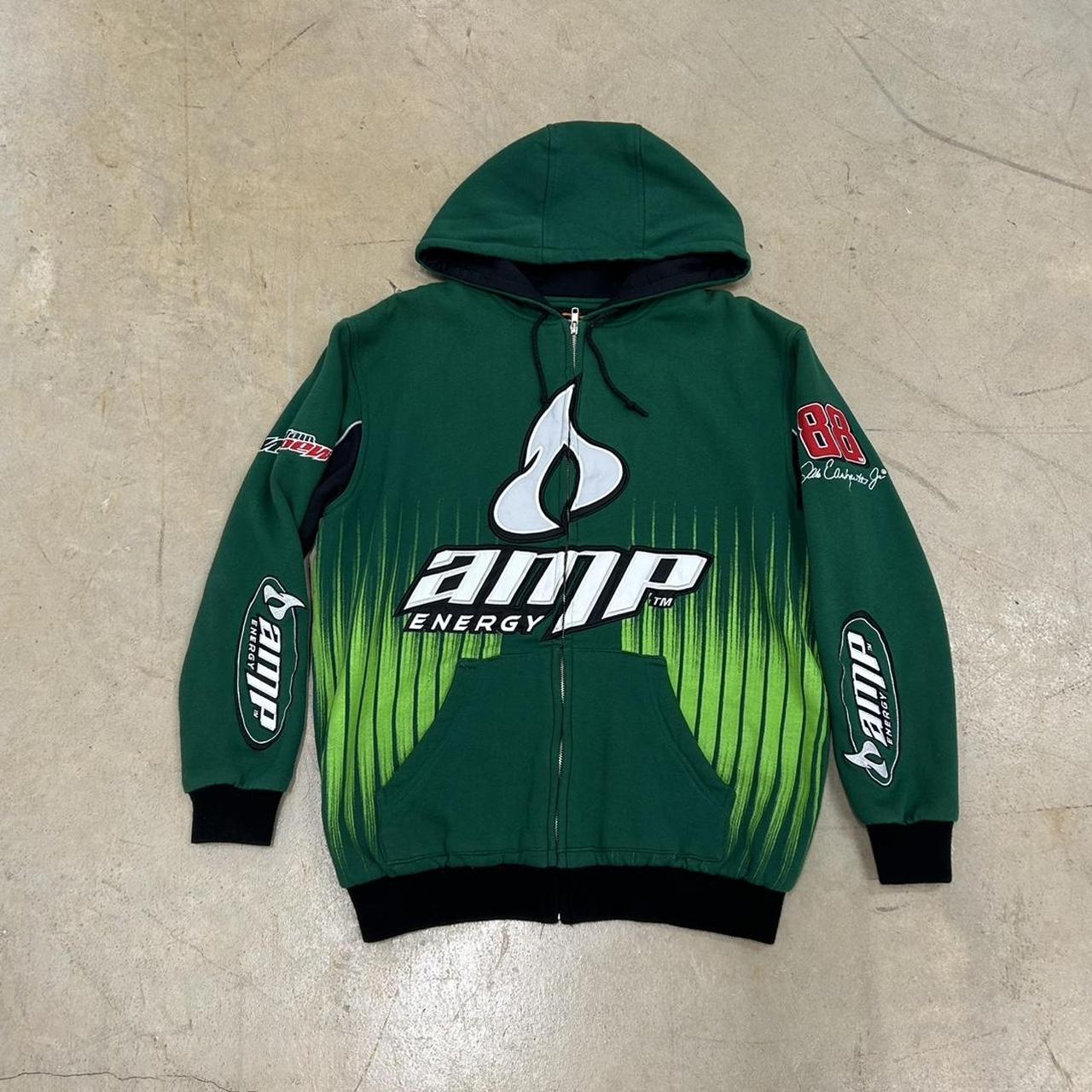 Vintage AMP Energy Racing NASCAR Zip-Up Jacket – Size M – Great Condition