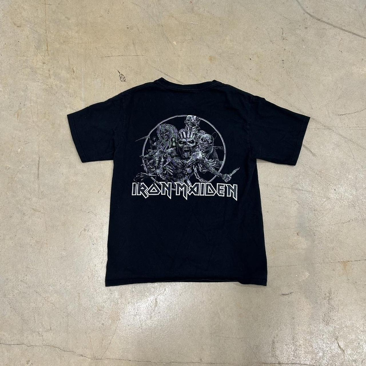 Iron Maiden All Over Print Graphic Band T-Shirt – Size M – Embroidered – Good Condition