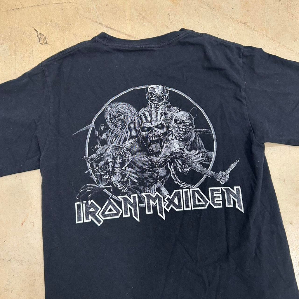 Iron Maiden All Over Print Graphic Band T-Shirt – Size M – Embroidered – Good Condition