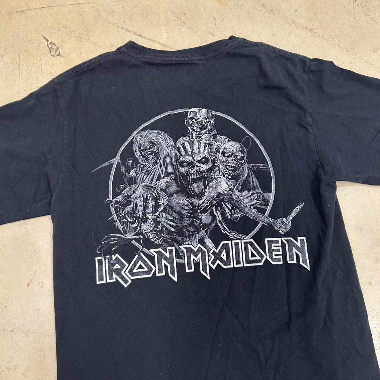 Iron Maiden All Over Print Graphic Band T-Shirt – Size M – Embroidered – Good Condition