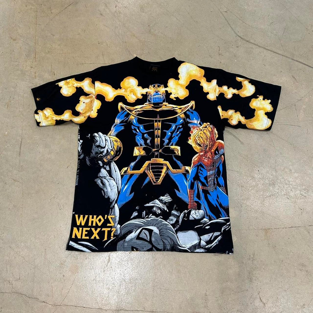 Marvel Thanos All Over Print Vintage Streetwear T-Shirt – Size XL – Perfect Condition