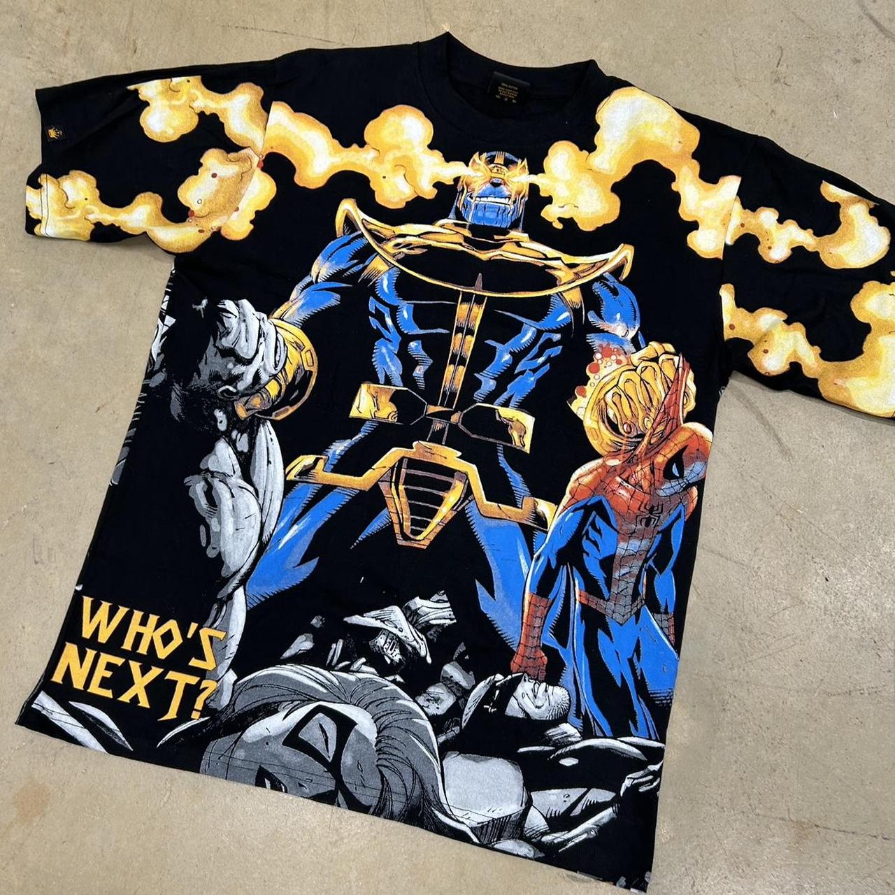 Marvel Thanos All Over Print Vintage Streetwear T-Shirt – Size XL – Perfect Condition