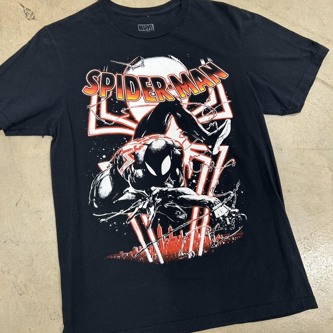 Black Spider-Man Graphic Tee – Size S, Great Condition