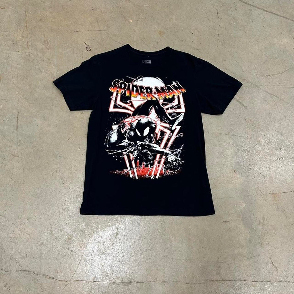 Black Spider-Man Graphic Tee – Size S, Great Condition