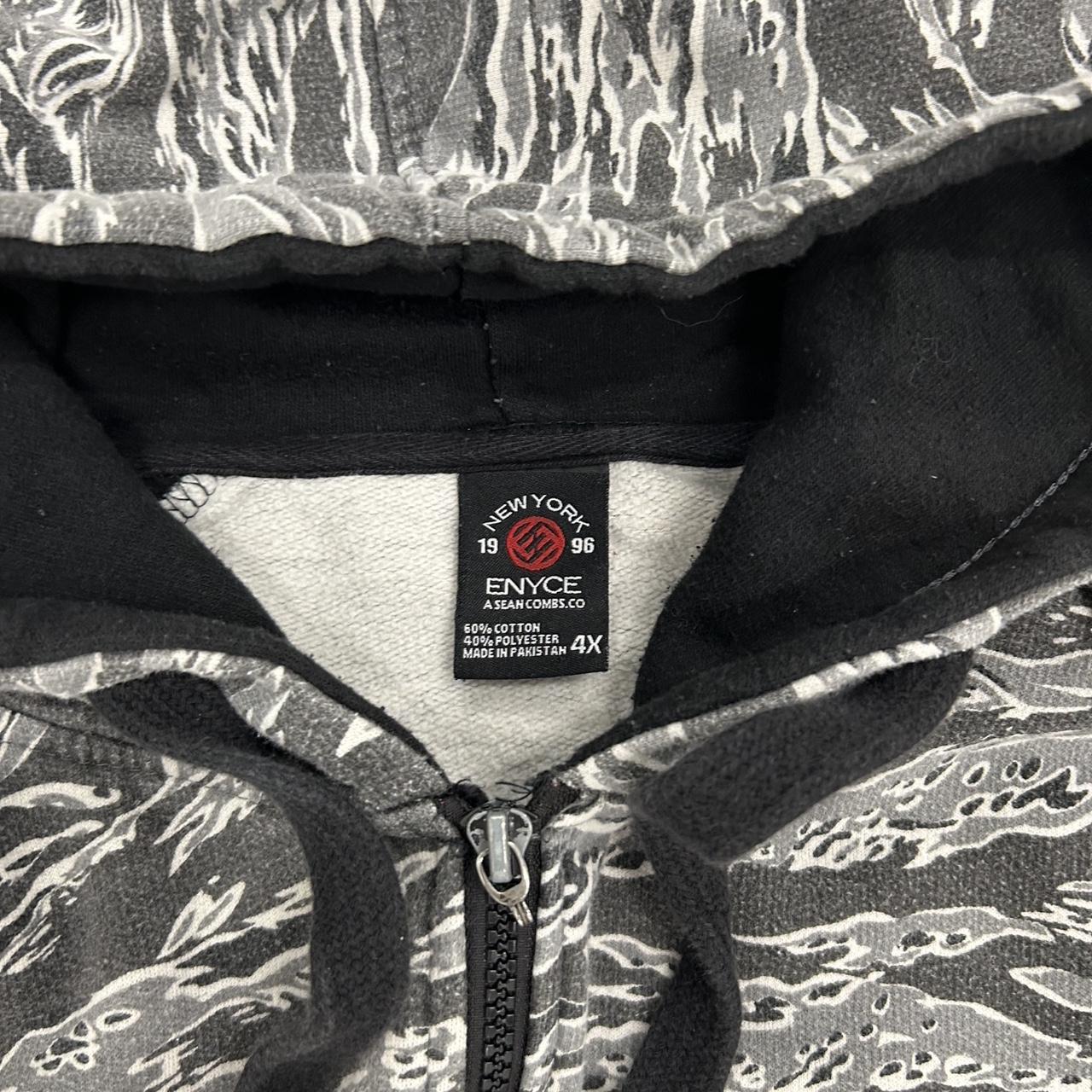 Enyce Black Camo Zip-Up Hoodie – Tagged 4X, Fits Like XL – Great Condition