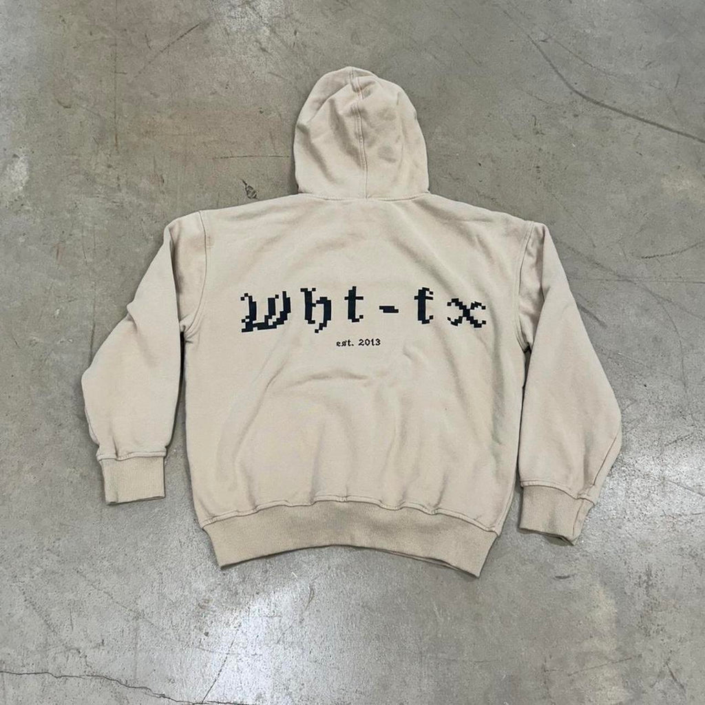 White Fox Boutique Tan Hoodie – Size S/M – Great Condition