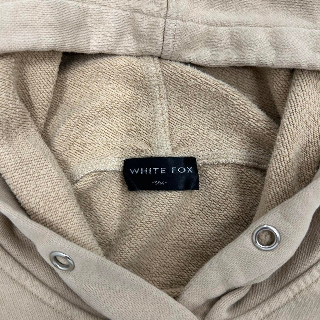 White Fox Boutique Tan Hoodie – Size S/M – Great Condition