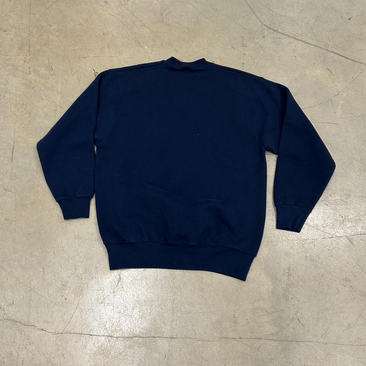 Vintage Whitetail Deer Graphic Navy Blue Crewneck – Premium Weight – Size L – Great Condition