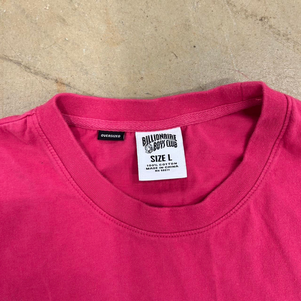 Pink Billionaire Boys Club Graphic Shirt – Size L (Oversized Fit), Great Condition, Small Stain on Back