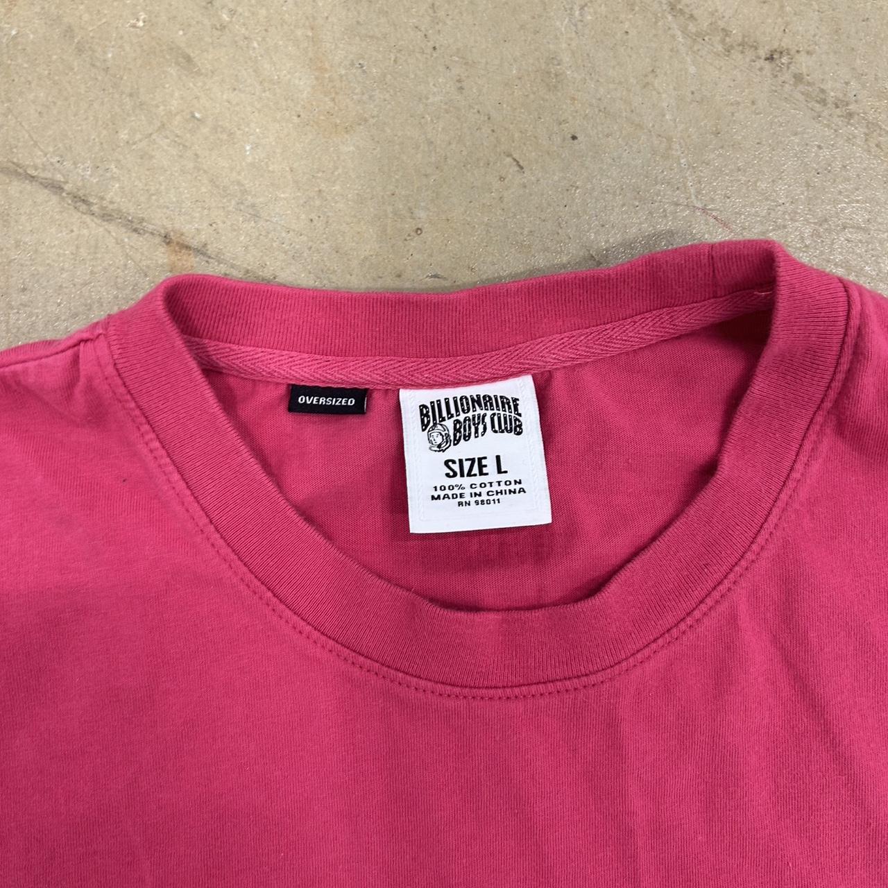 Pink Billionaire Boys Club Graphic Shirt – Size L (Oversized Fit), Great Condition, Small Stain on Back