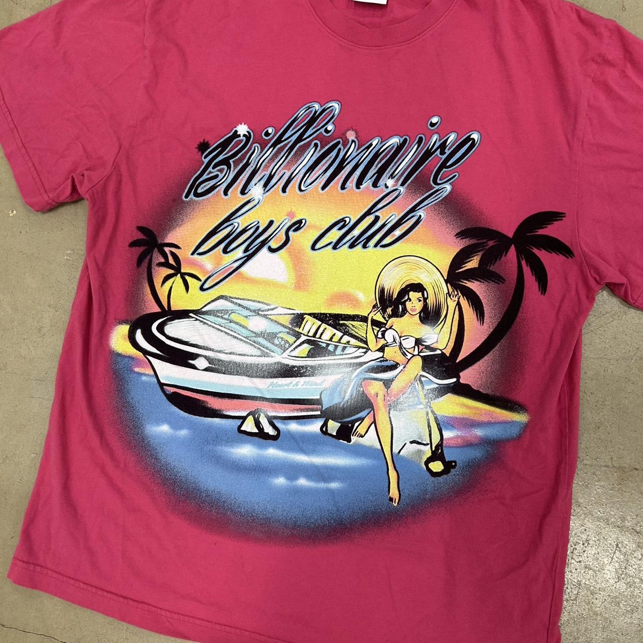 Pink Billionaire Boys Club Graphic Shirt – Size L (Oversized Fit), Great Condition, Small Stain on Back