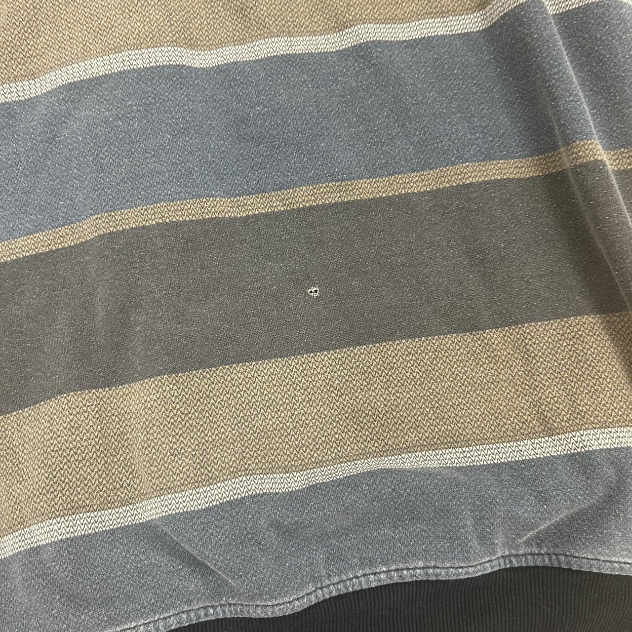 No Boundaries Fur-Lined Y2K Striped Hoodie – Size M, Great Condition, Two Small Holes Shown