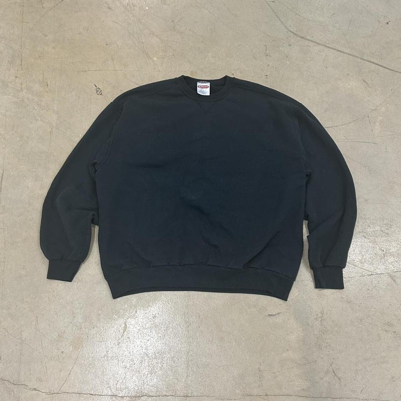 Jerzees Black Blank Crewneck – Size XL, Great Condition, Heavyweight