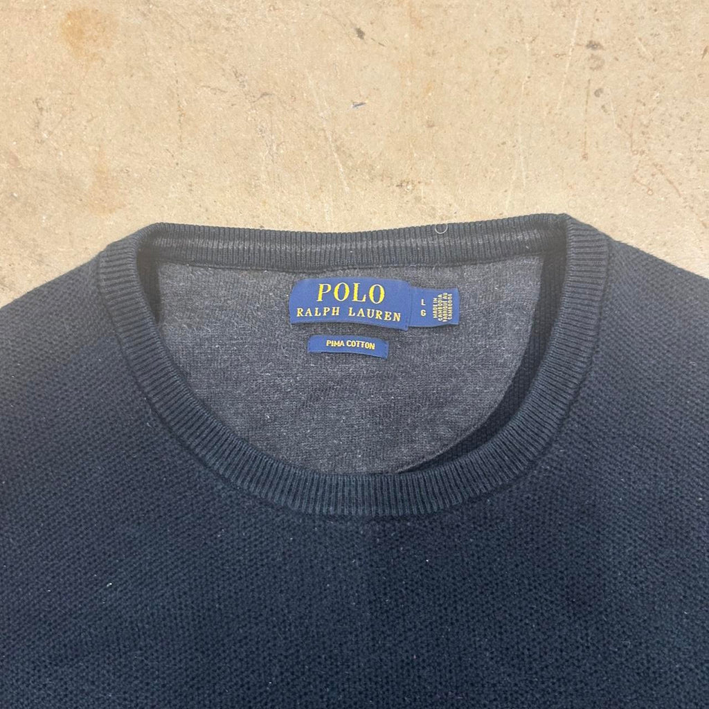 Polo Ralph Lauren Crewneck – Size L, Great Condition, Black & Red
