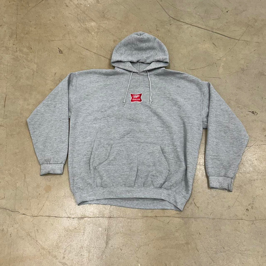 Vintage Miller High Life Center Logo Hoodie – Size L, Great Condition, Small Stain