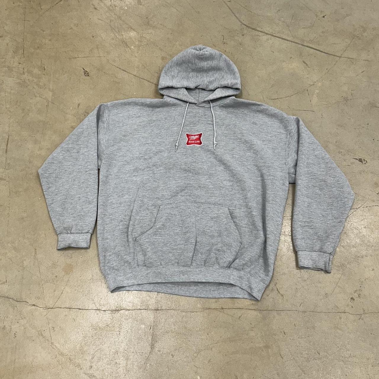 Vintage Miller High Life Center Logo Hoodie – Size L, Great Condition, Small Stain