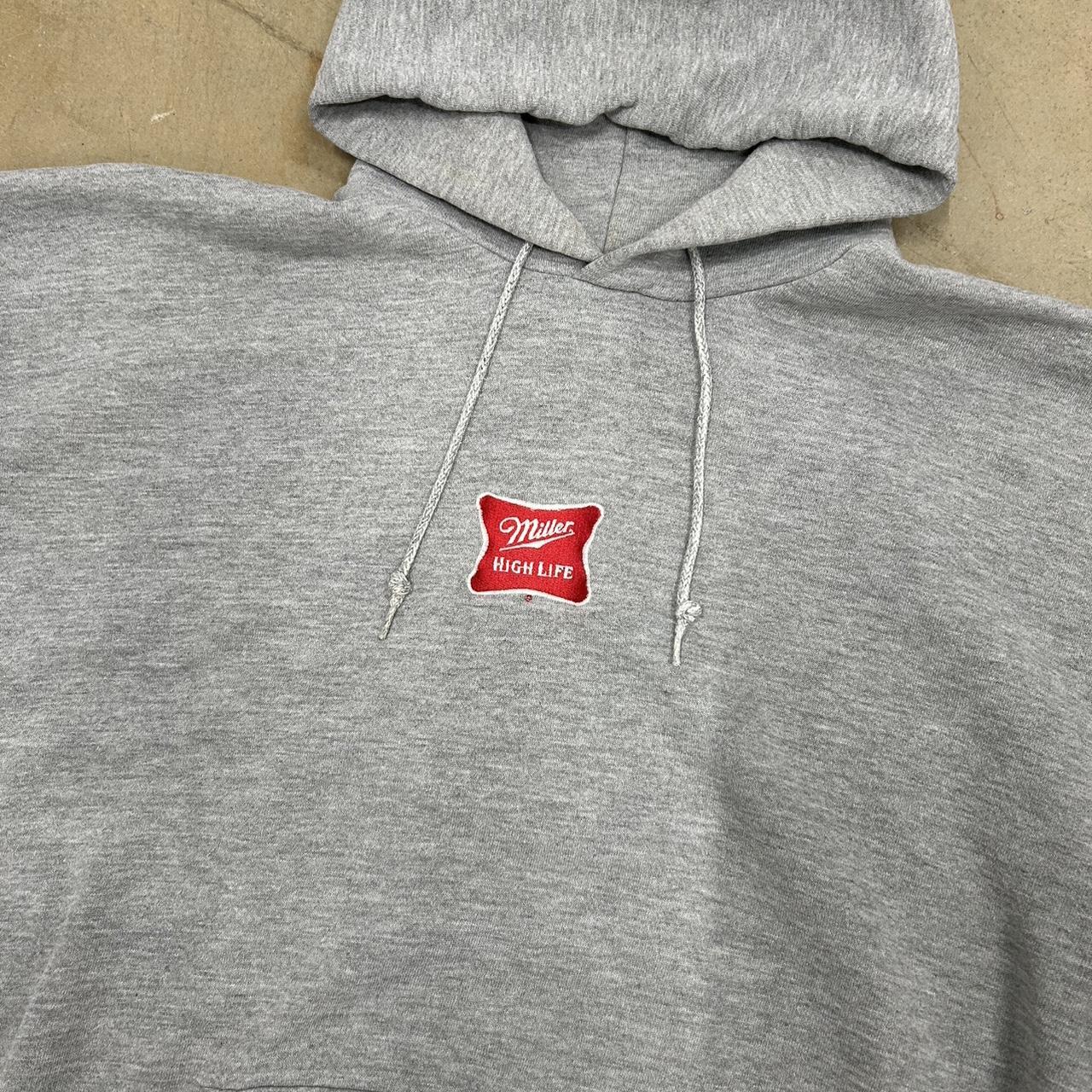 Vintage Miller High Life Center Logo Hoodie – Size L, Great Condition, Small Stain