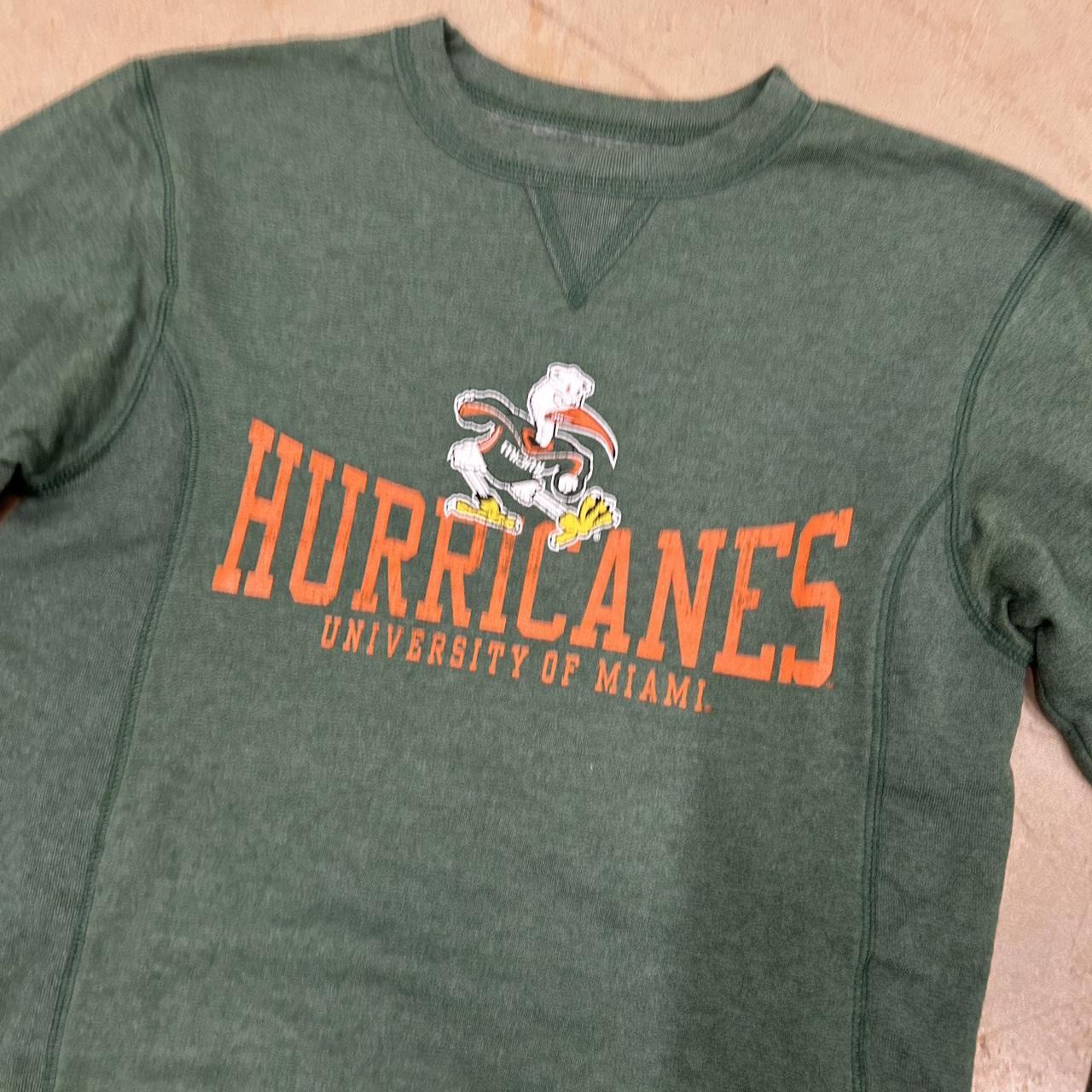 Miami Hurricanes Green Crewneck – Size S, Great Condition