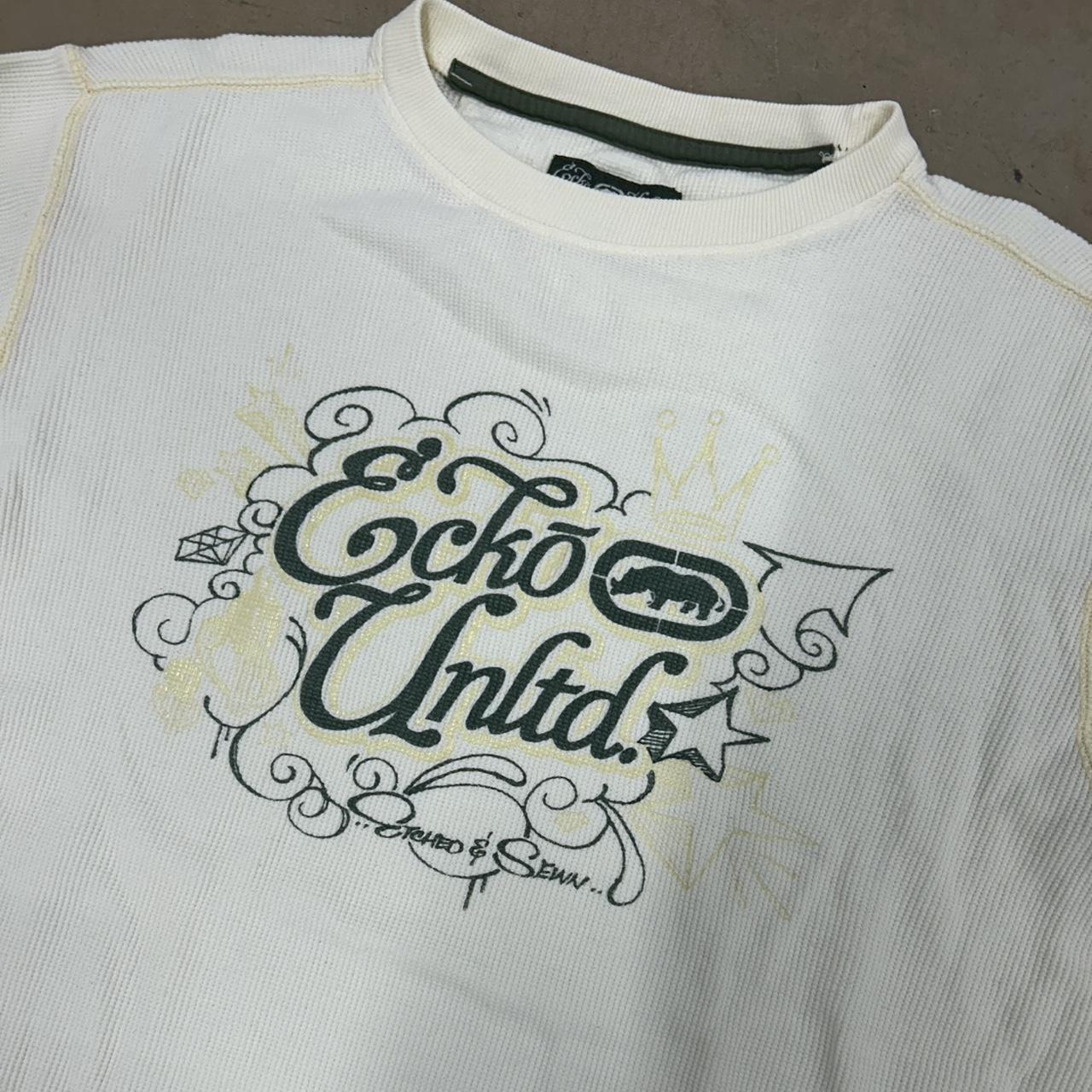 Y2K Cream Ecko Unltd. Thermal Long Sleeve – Size L, Perfect Condition