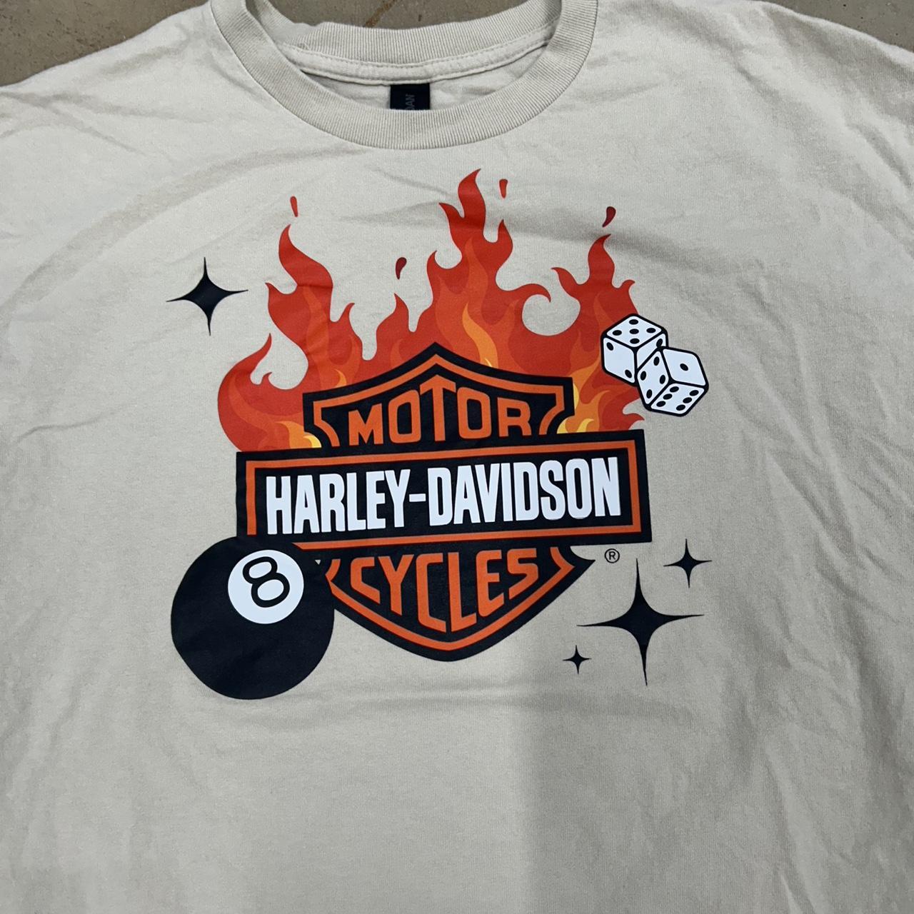 Harley-Davidson 8 Ball Flame Shirt – Size L, Great Condition