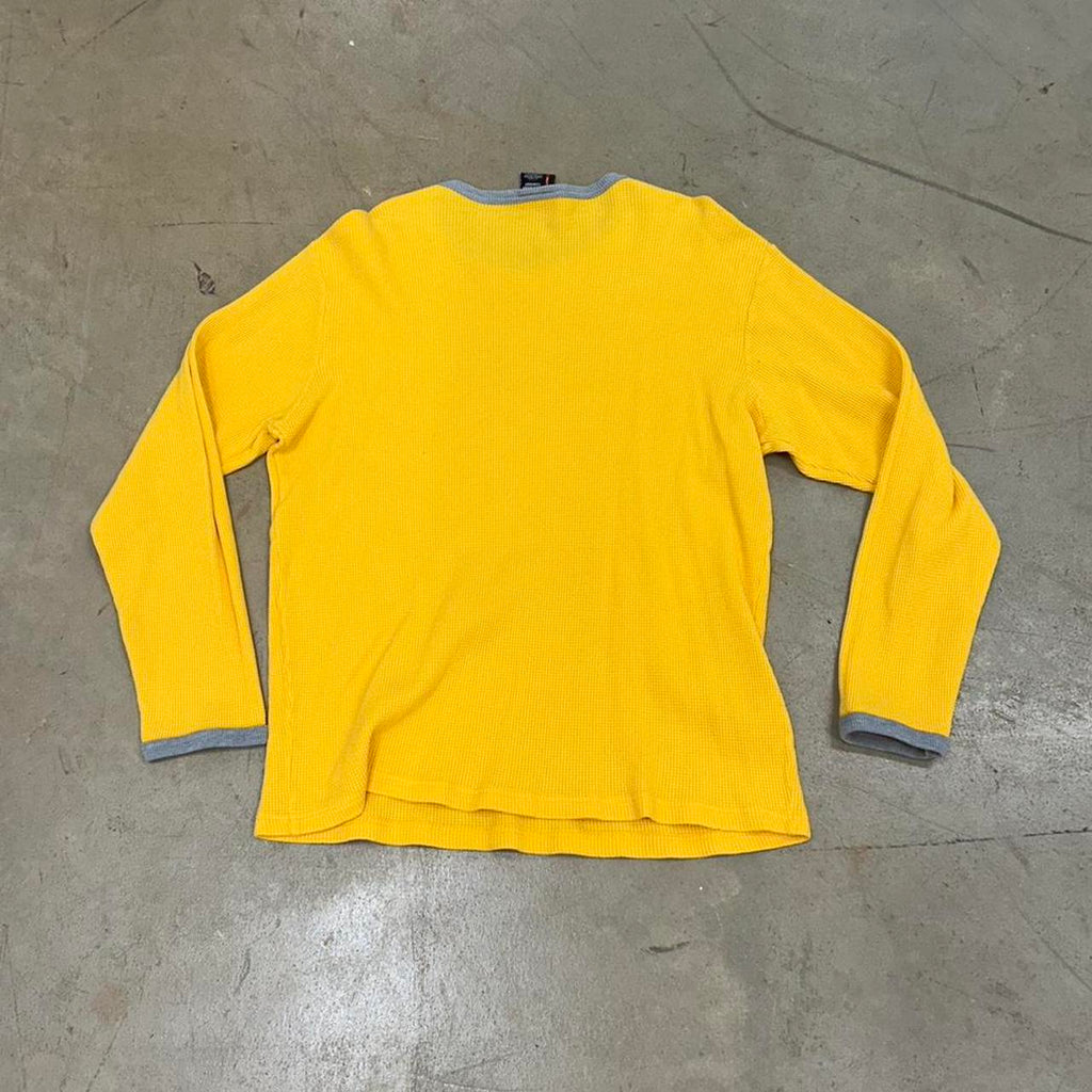 Vintage Polo Jeans Ralph Lauren Yellow Thermal – Size L, Great Condition