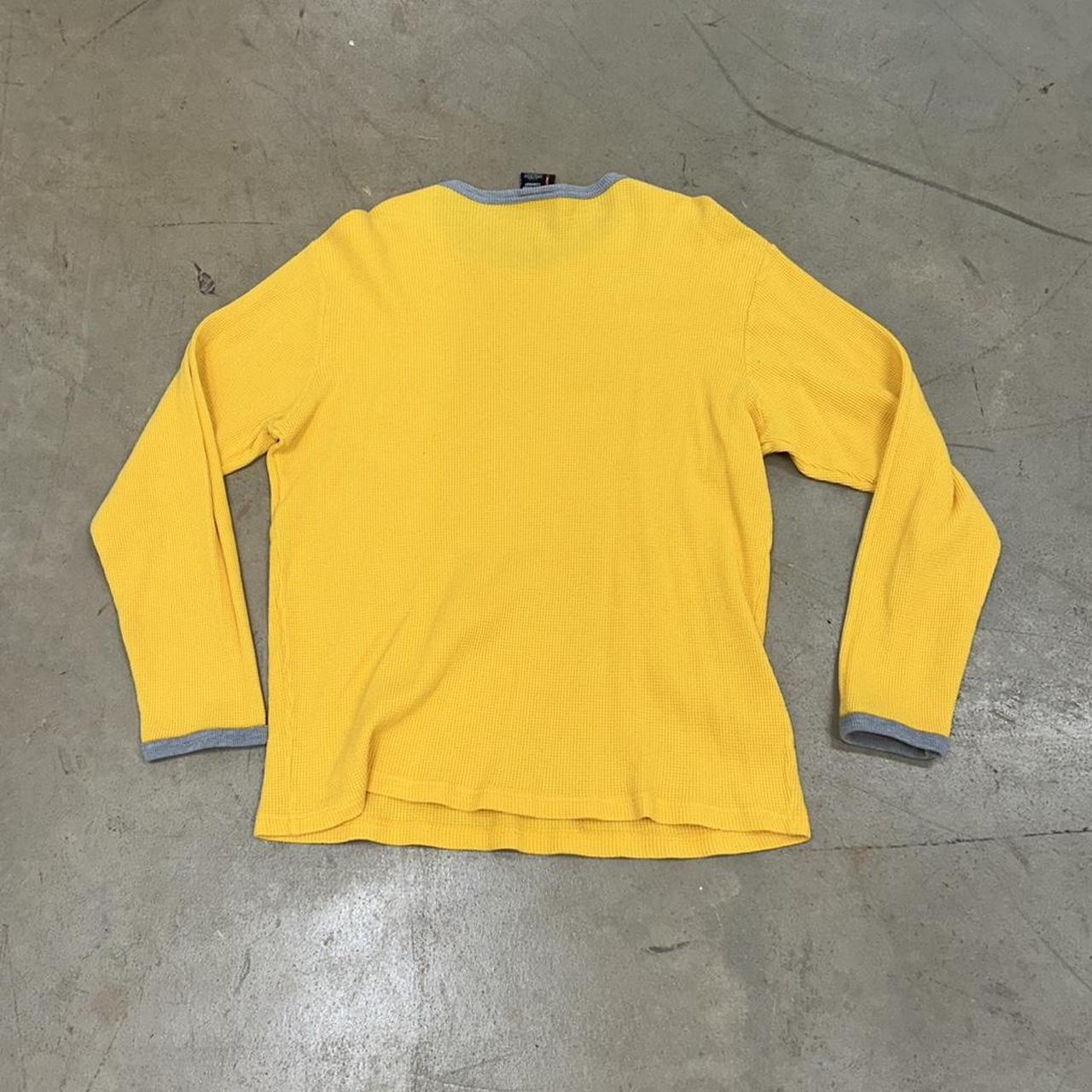 Vintage Polo Jeans Ralph Lauren Yellow Thermal – Size L, Great Condition
