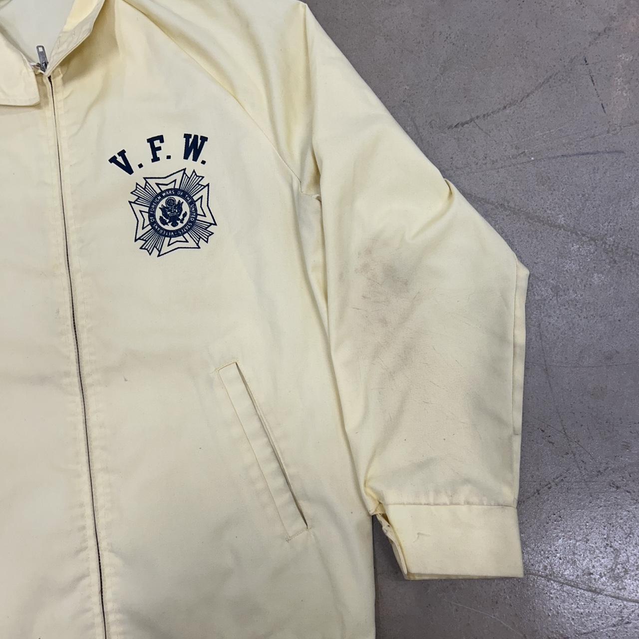 True Vintage Veterans Zip-Up Jacket – Size M, Okay Condition, Stains Shown