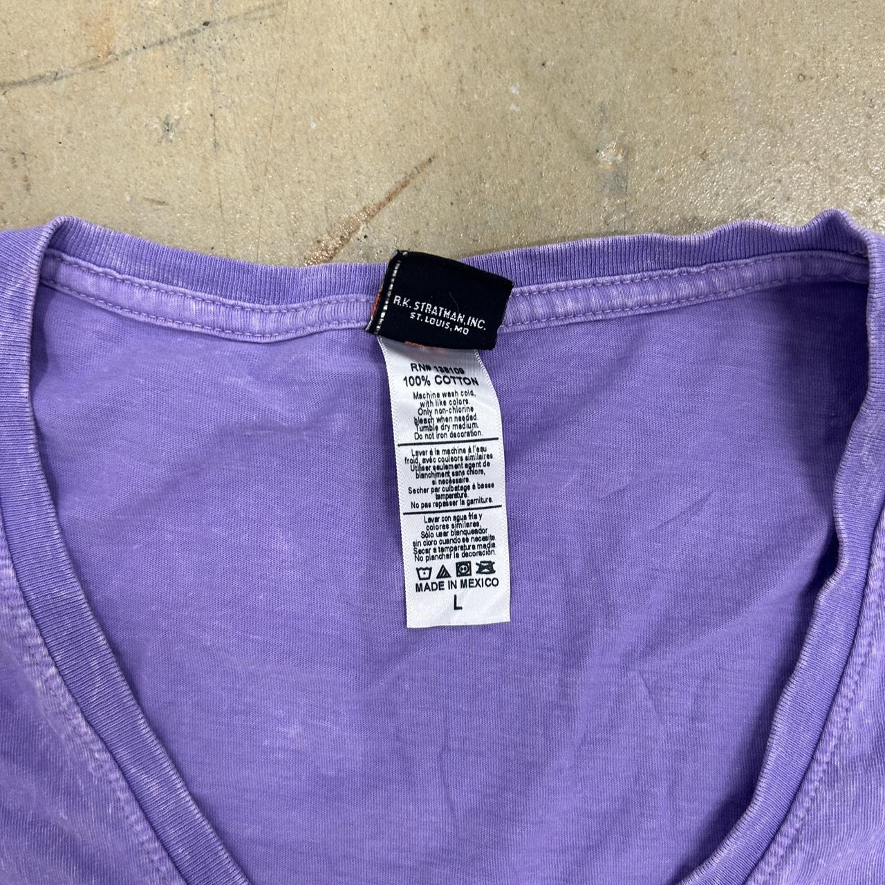 Y2K Purple Harley-Davidson V-Neck Bike Week Shirt – Size L, Great Condition