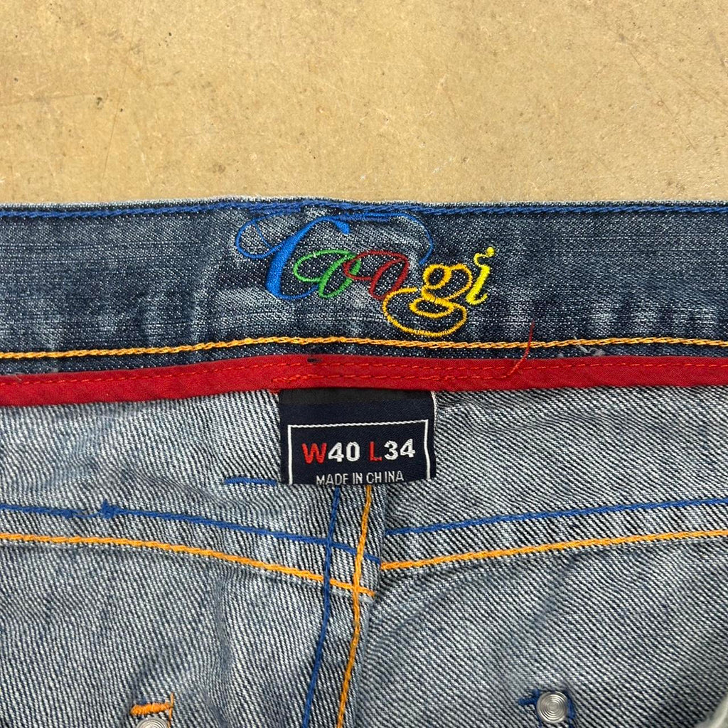 Y2K Coogi Embroidered Parrot Jeans – Size 40x34, Great Condition
