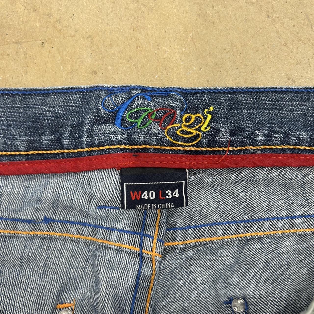 Y2K Coogi Embroidered Parrot Jeans – Size 40x34, Great Condition