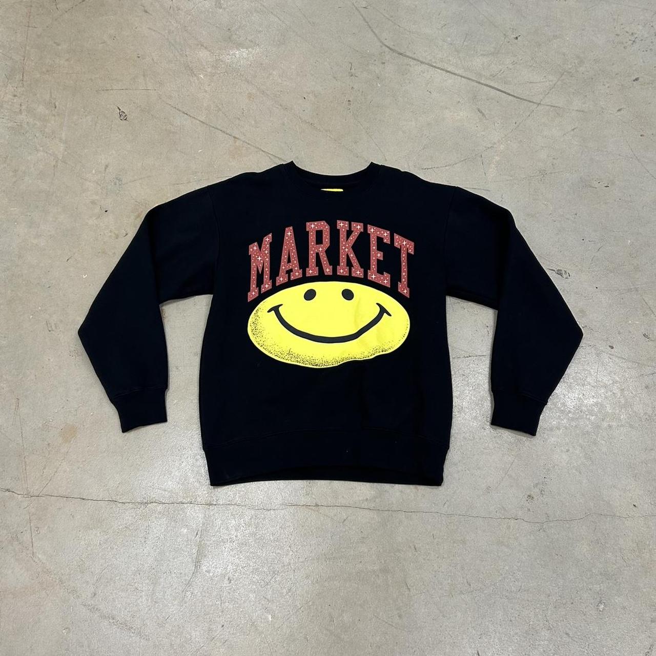 Market Smiley Face Crewneck – Size M, Perfect Condition