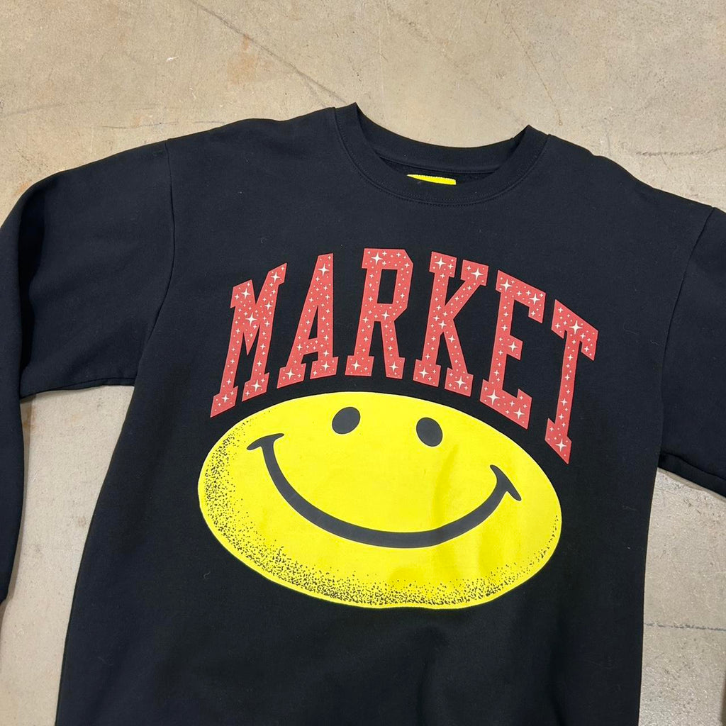 Market Smiley Face Crewneck – Size M, Perfect Condition