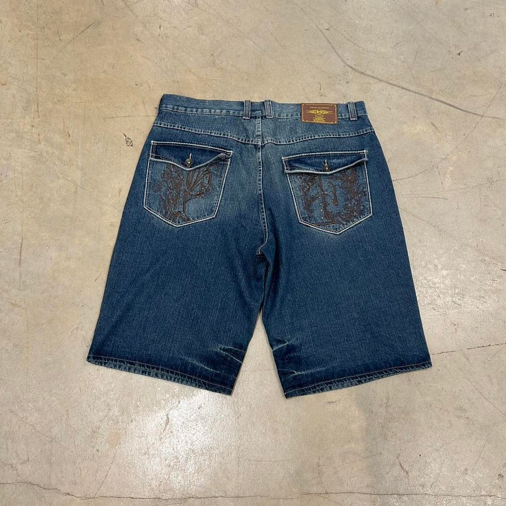 Phat Farm Y2K Embroidered Jorts – Size 44, Good Condition