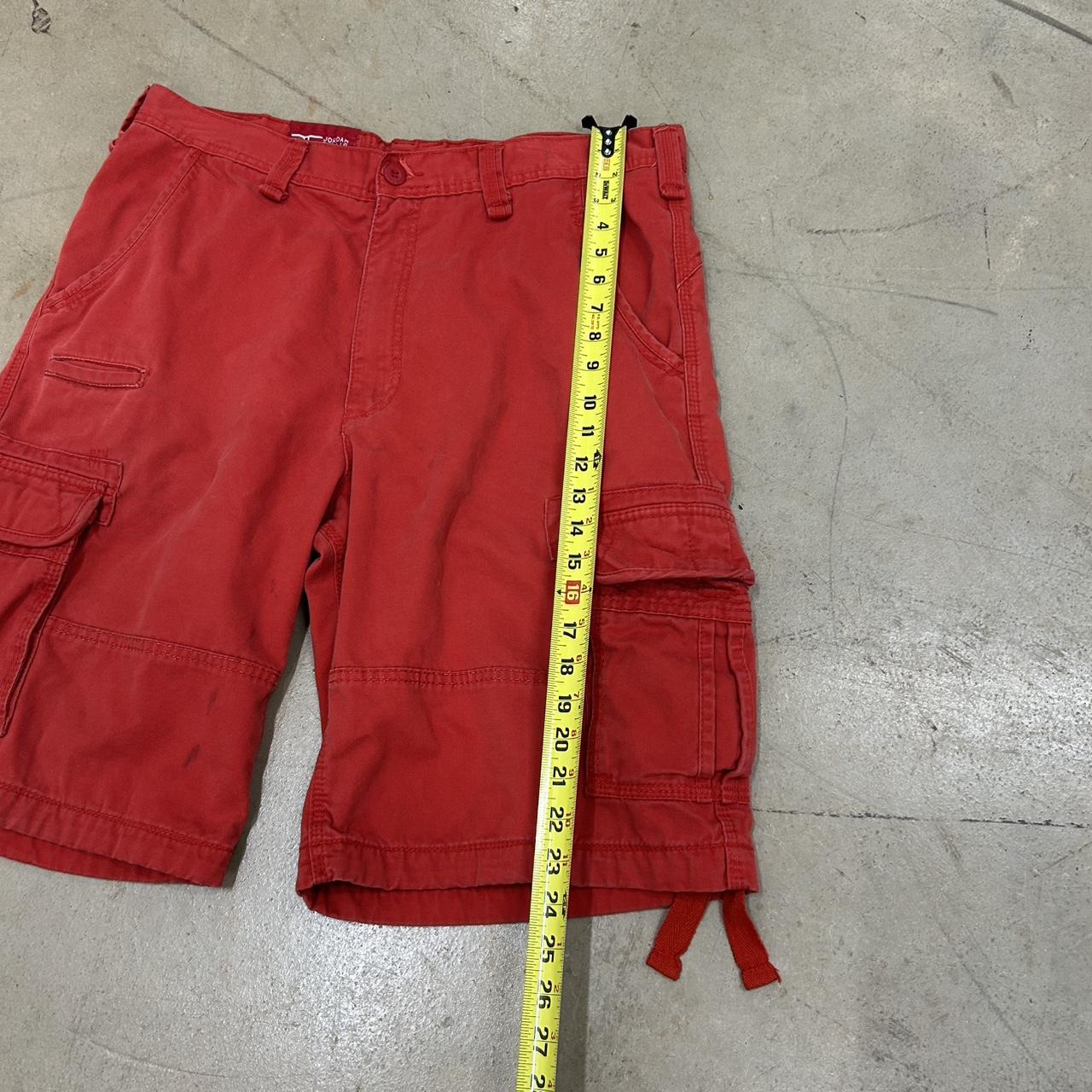 Y2K Red Jordan Craig Cargo Shorts – Size 36, Great Condition