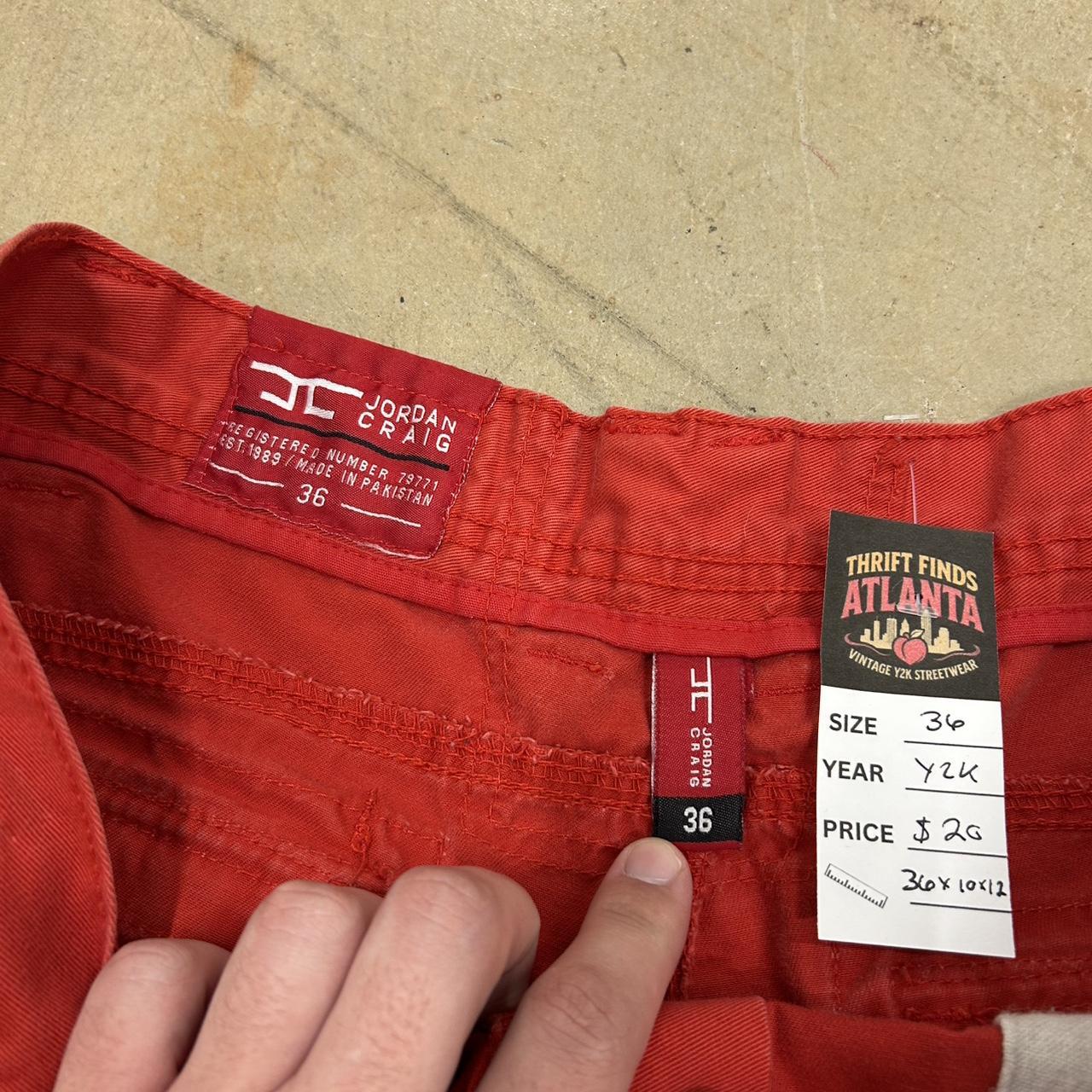 Y2K Red Jordan Craig Cargo Shorts – Size 36, Great Condition