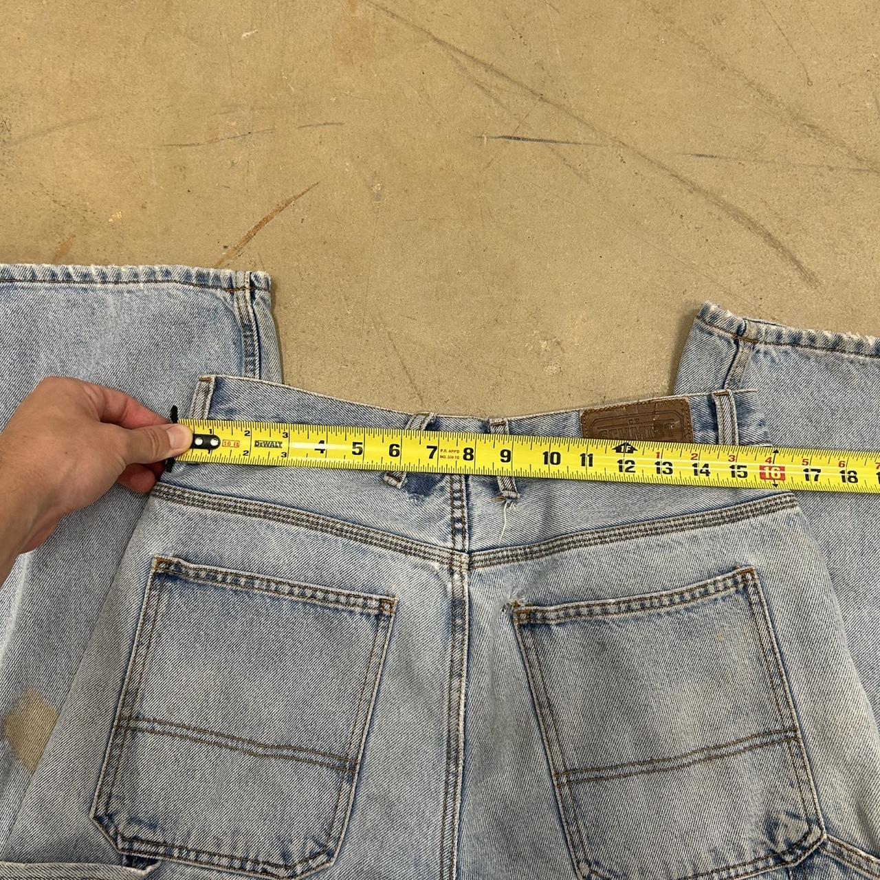 Vintage Carpenter Light Wash Jeans – Size 32x30, Good Condition, Stain Shown