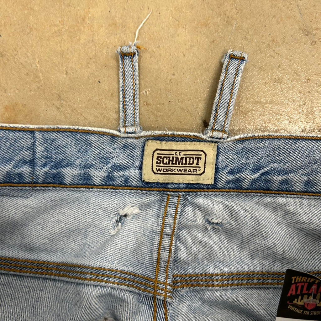 Vintage Carpenter Light Wash Jeans – Size 32x30, Good Condition, Stain Shown