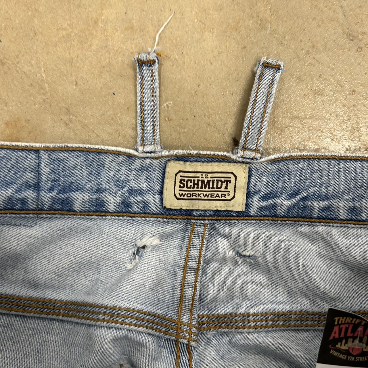 Vintage Carpenter Light Wash Jeans – Size 32x30, Good Condition, Stain Shown