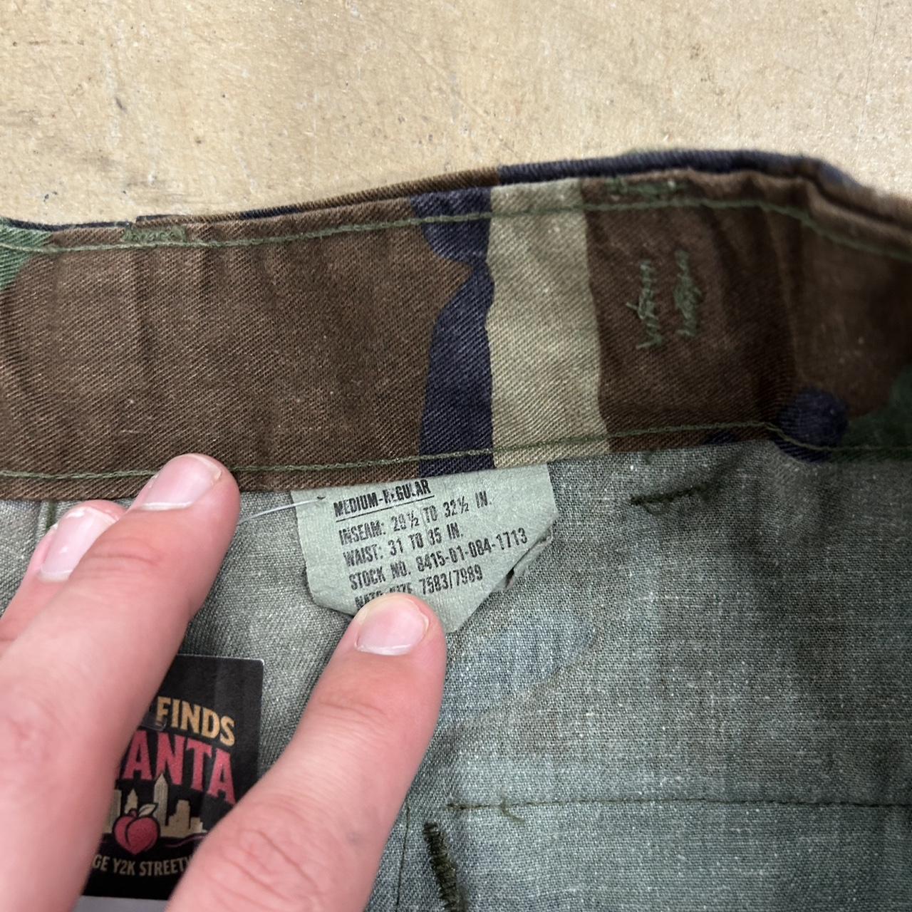 Vintage Army Camo Cargo Pants – Size M (34x30), Great Condition