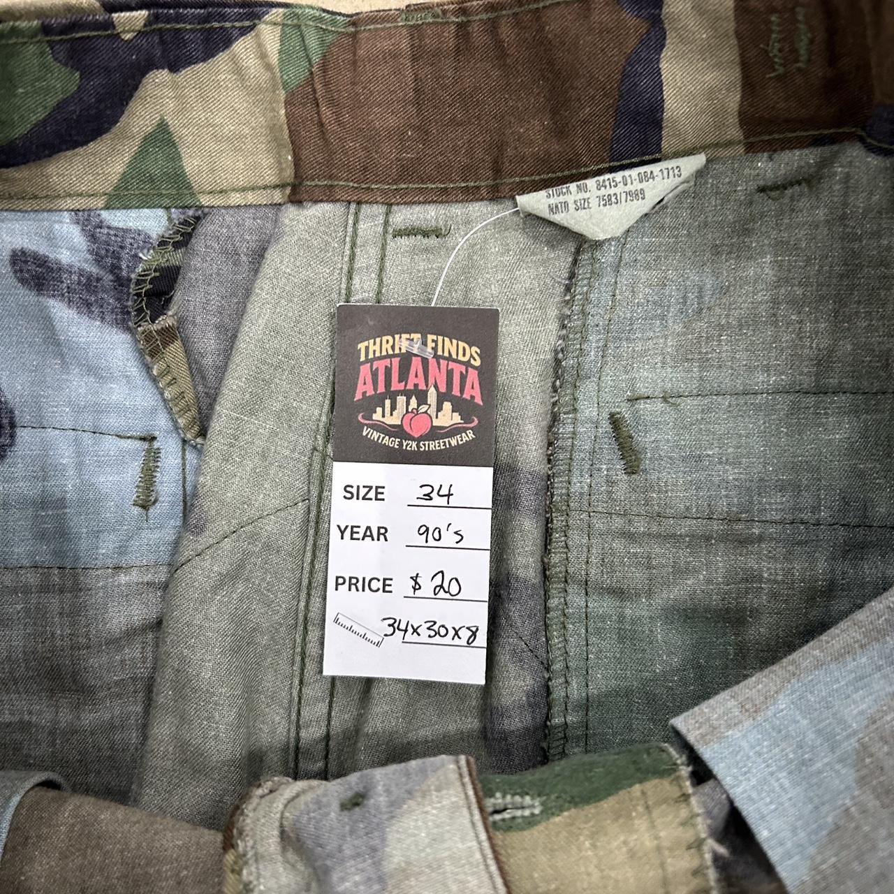 Vintage Army Camo Cargo Pants – Size M (34x30), Great Condition