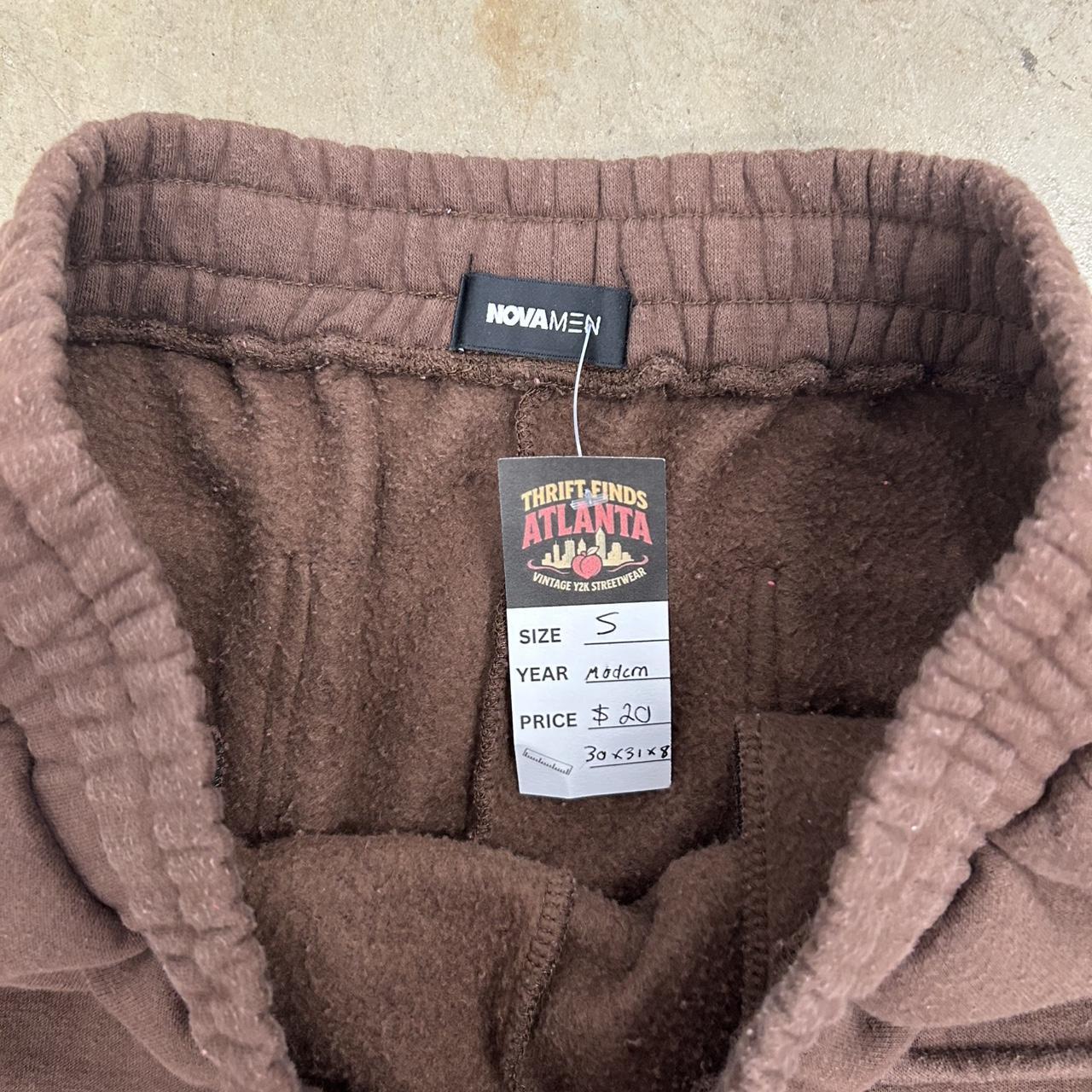 Fashion Nova Double Knee Brown Sweatpants – Size S, Great Condition